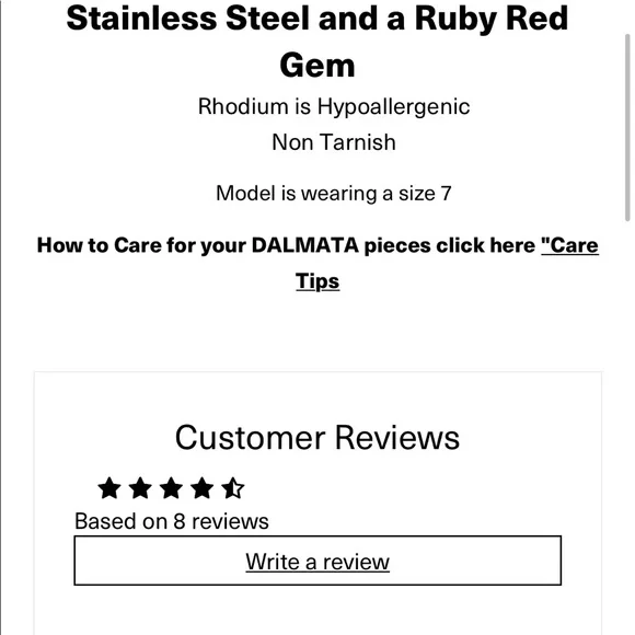 Dalmata ruby ring - Picture 4 of 4